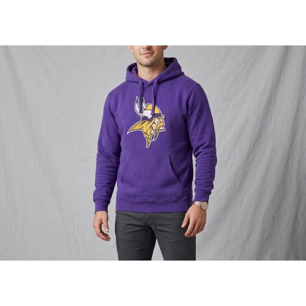 NFL Fanatics Minnesota Vikings Adam Thielen 19 Purple Hoodie Sweatshirt Mens M